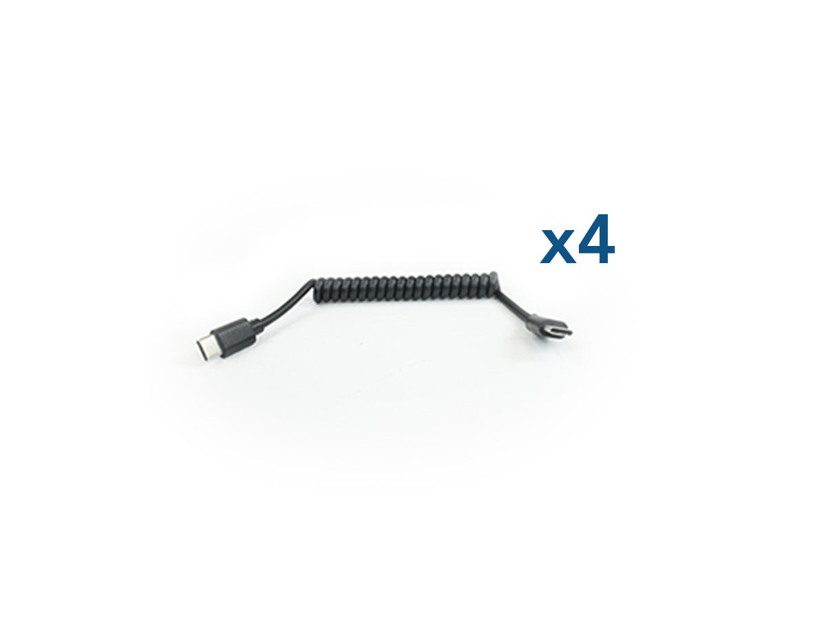 Coiled USB-C to USB-C Cables (4-Pack)